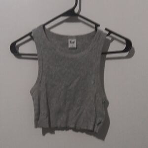 Tna Gray Sleeveless Crop Top